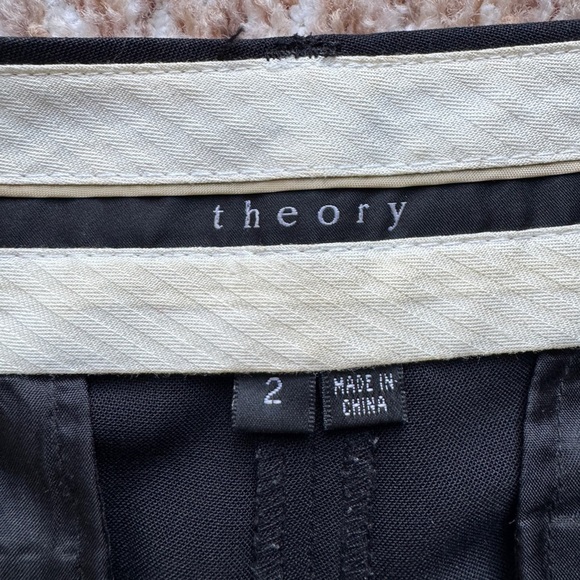 Women’s Theory Trouser Suit Pants, style max c, black size 2 - Picture 3 of 5